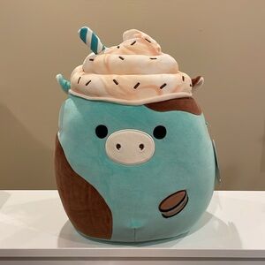 NWT 12” Ingeborg the Mint Chocolate Milkshake Cow Squishmallow -Crossover Squad2
